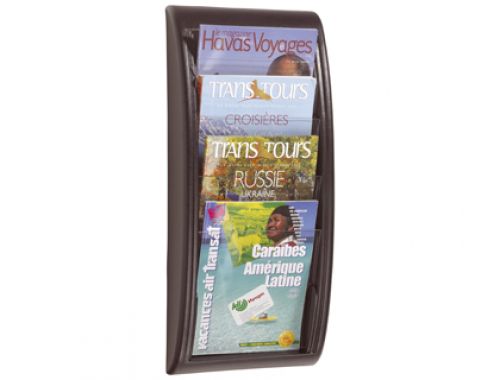 Expositor paperflow mural com 4 divisorias para formato din a4 650 x 290 x 95 mm , Paperflow , 36338 , 3660141203677